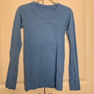 Light Blue Long Sleeve Lulu Lemon Shirt